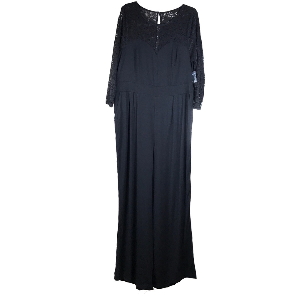 Torrid Black Lace Top Jumpsuit Plus 2 X *Read